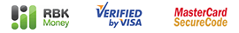 RBK money. Verified by Visa. MasterCard SecureCode.